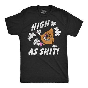 Mens Funny T Shirts High As  Sarcastic 420 Smokers Tee For Men